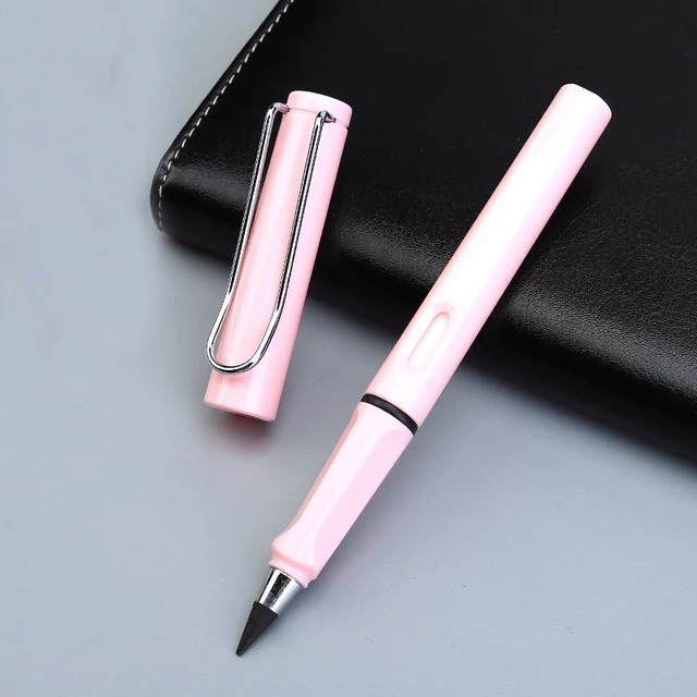 New Technology Unlimited Writing Eternal Pencil No Ink Pen Magic Pencils for Writing Art Sketch Painting Tool Kids Novelty Gifts Ligth pink