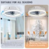 Modern Led Ceiling Fan Without Lights DC Motor 6 Speeds Timing Fans 12CM Low Floor Loft Remote Control Decorative Fan With Light 3