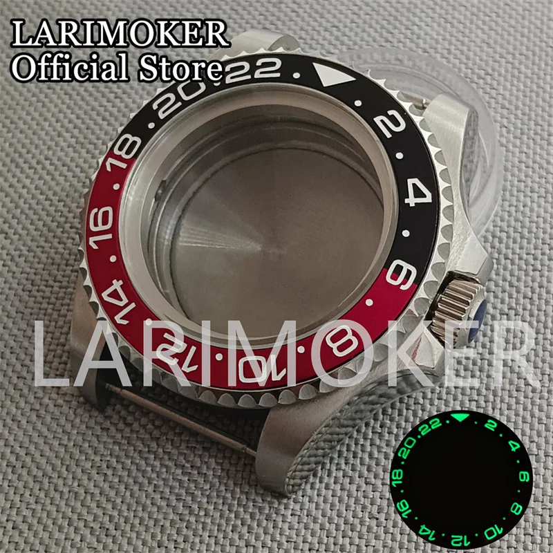 LARIMOKER 43 mm Saphirglas-Silber-Uhrengehäuse mit Uhrenlünette, passend für NH35/Miyota8215/Mingzhu2813/PT5000 Uhrwerk, Uhrenzubehör – Detail 4