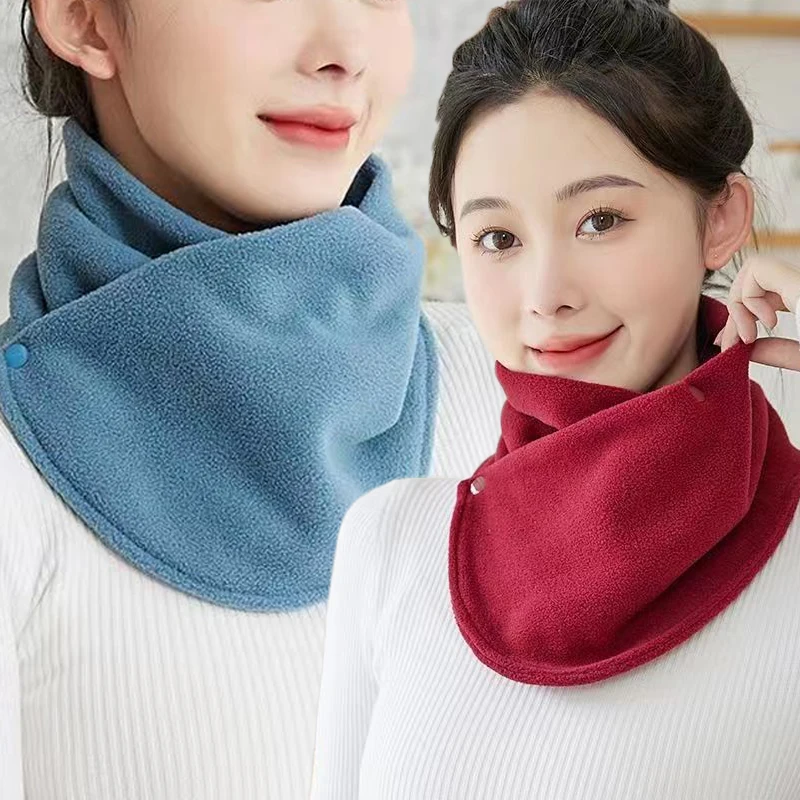 AutumnWinterFleeceNeckScarfThickenedWarmNeckSleeveForWomenMenPlushWindproof