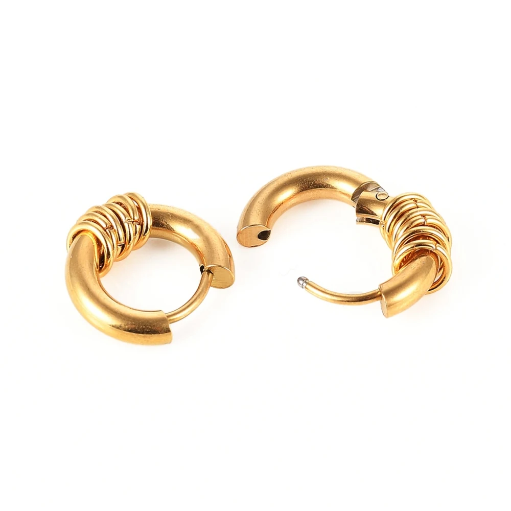 15Pair 304 Stainless Steel Huggie Hoop Earrings Ring Hypoallergenic Earrings jewelry for fashion summer women earring DIY Making