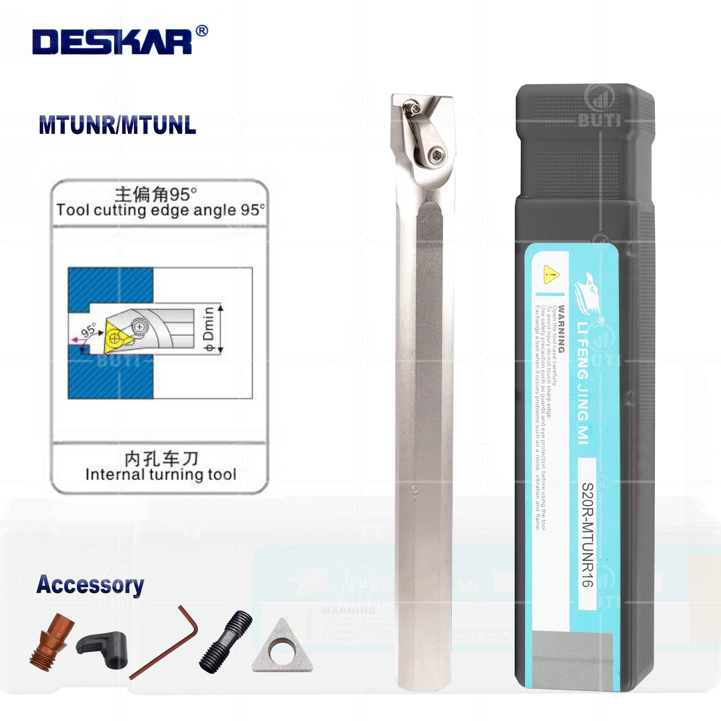 DESKAR 100% Original S20R S25S MTUNR/L White Holder CNC Metal Internal Turning Tool Lathe Cutter Boring Hold For TNMG16 Inserts oyyu 16mm mtjnr mtjnl s16q s20r s25s mtjnr16 mtjnl16 internal turning tool holder cnc carbide inserts lathe cutter boring bar