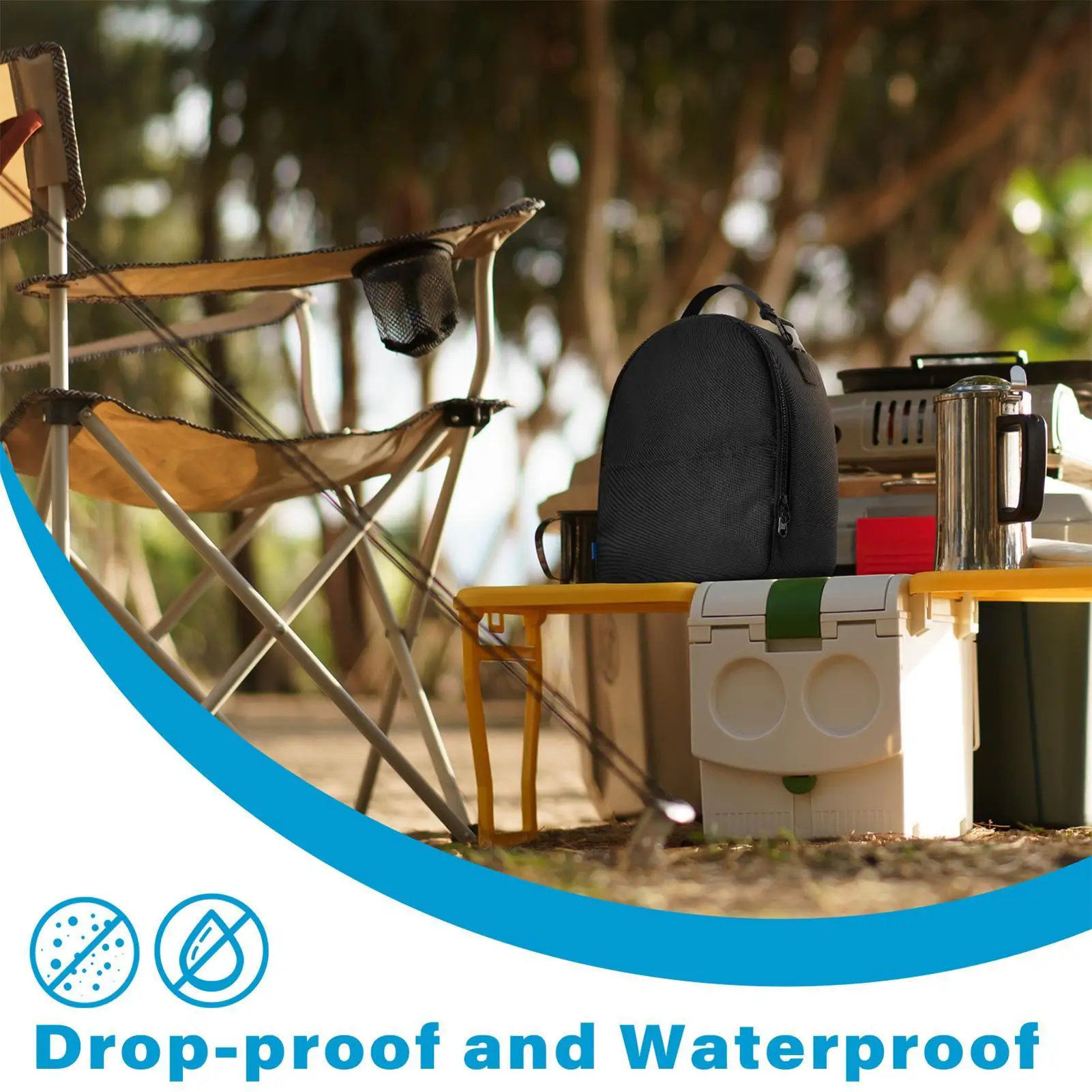 Camping Fan Carry Bag Anti-Drop Cooling Fan Storage Case Multipurpose Electronics Organizer Portable Storage Case with Zipper