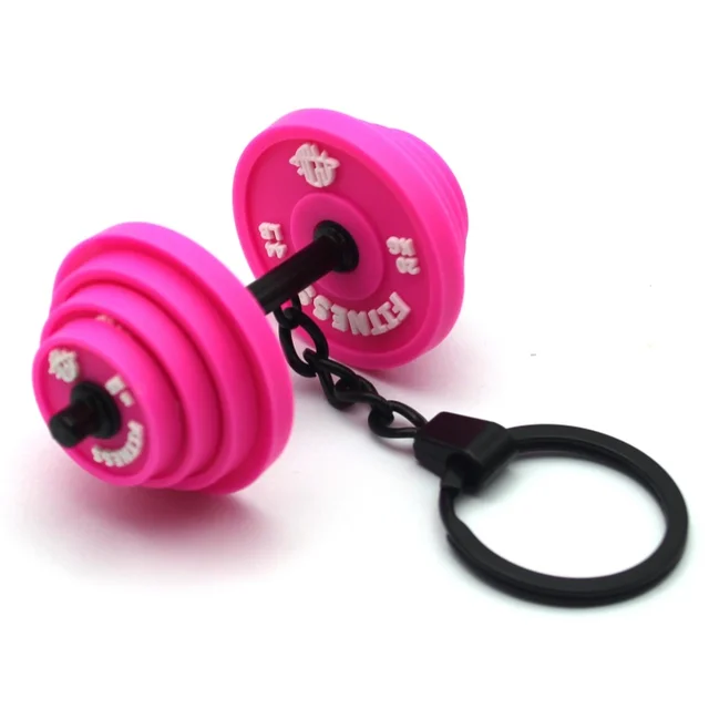 Barbell Keychain Fitness Weight Key Chain Mini Dumbbell Gym Workout Accessory for Backpack Gym Bag Sports Purse Exercise Lover 4
