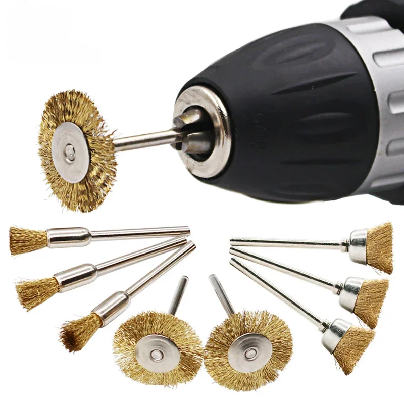 

10pcs copper Wire wheel Brushes Die Grinder Rotary Tool Electric Tool for the engraver