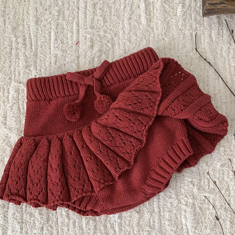 Kids Shorts New Autumn Children Clothes Infant Baby Girls Solid Color Knitting PP Shorts 0-4Yrs Baby Girls Knitted Shorts Kids