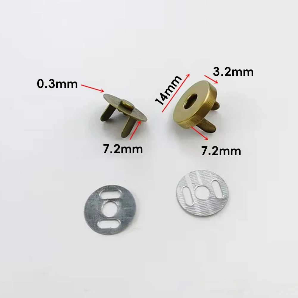 14/18MM Magnetic Snap Fasteners Clasps Buttons for Cloths Handbag Purse Wallet Craft Bags Parts Sewing Supplies Accessories 5