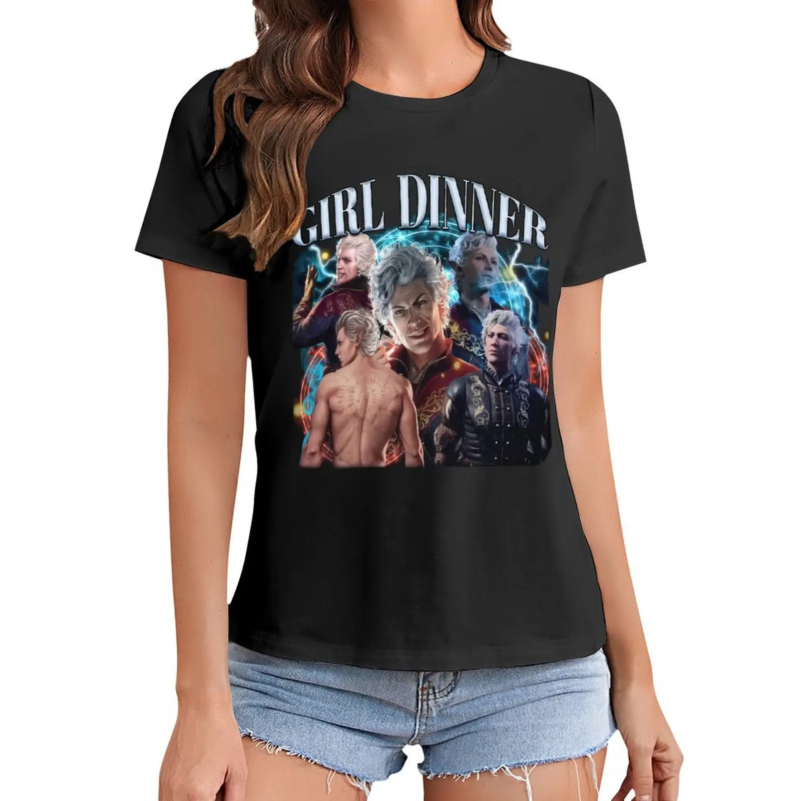 

Astarion Girl Dinner T-Shirt quick-drying sports fans tops Women
