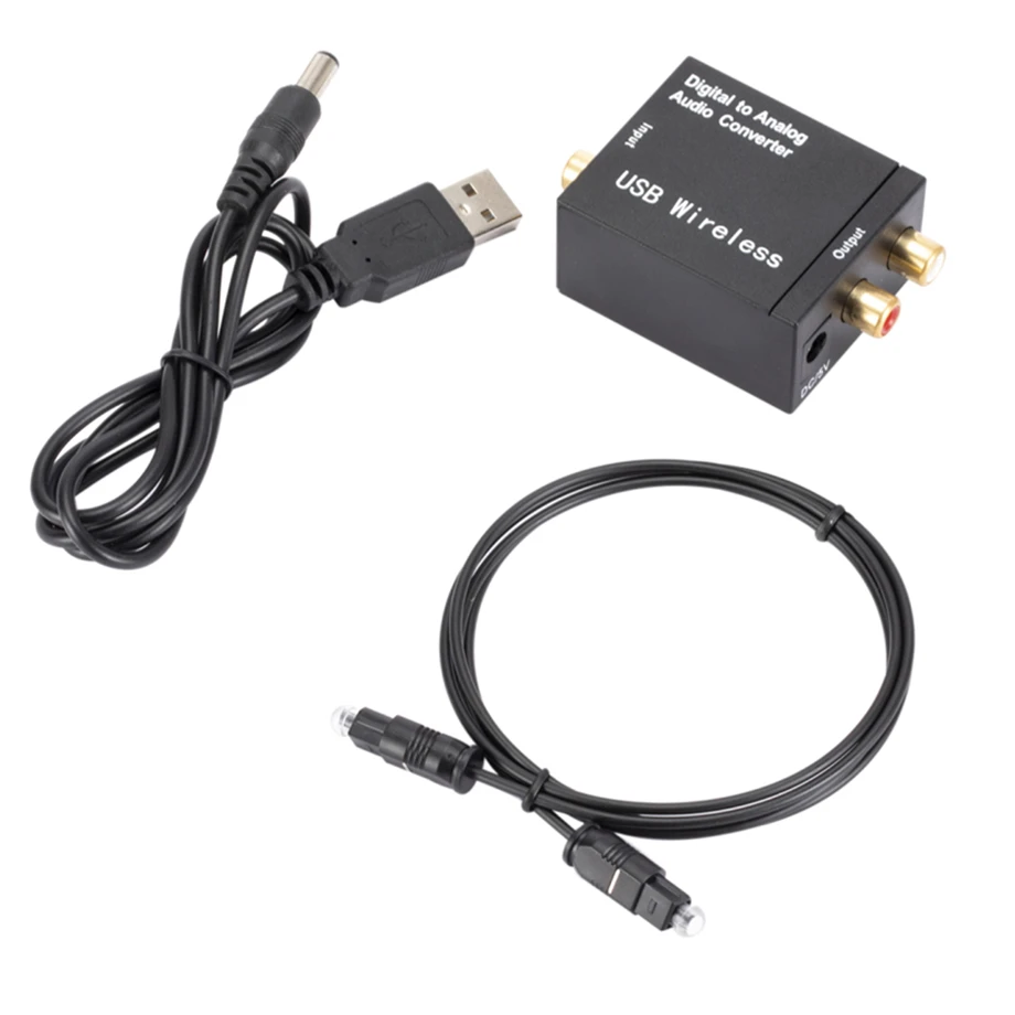 Bluetooth Digital to Analog Audio Converter Optical Fiber Toslink Coaxial Signal To RCA R/L Audio Decoder Amplifier Fiber Conver for Audio Converter Adapter Decoder Amplifier