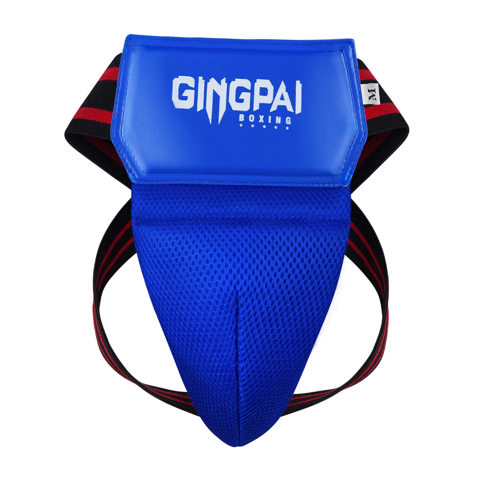 Rot Blau Schwarz MMA Kickboxen Sport Schrittschutz Herren Kinder Taekwondo Sanda Trainingsschutz Suspensorium Tiefstütze unten – Detail 7