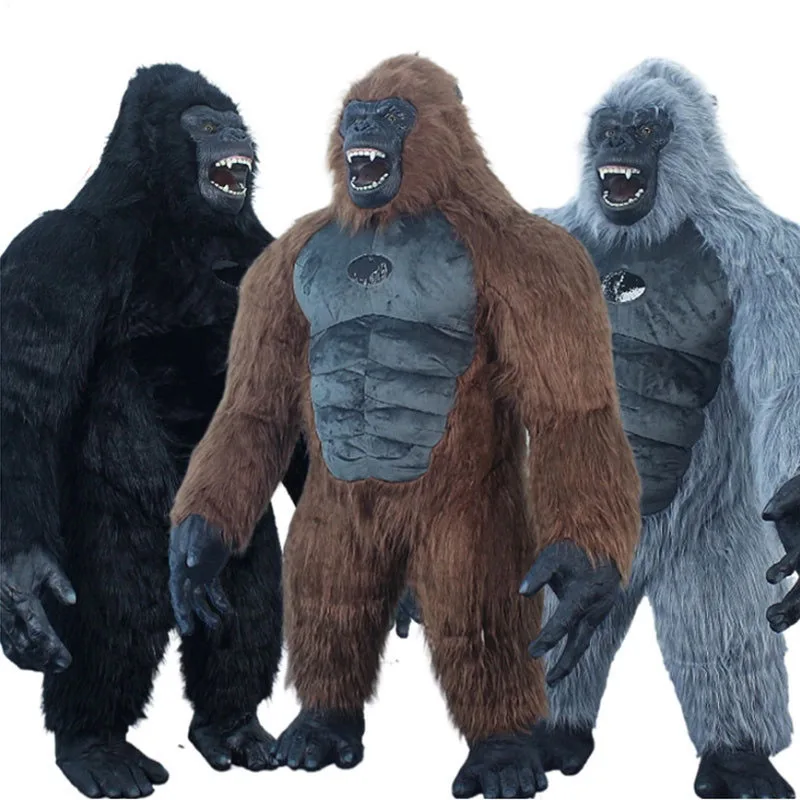 2.5m Realistic Inflatable King Kong Mascot Costume Adult Size Full Body