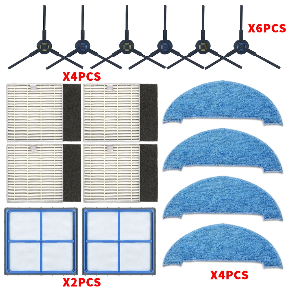 

Hepa Filter Side Brush Mop Pad Primary Filter Replacement Kits for ILife V8 V8s X750 X800 X785 V80 Vacuum Cleaner Part