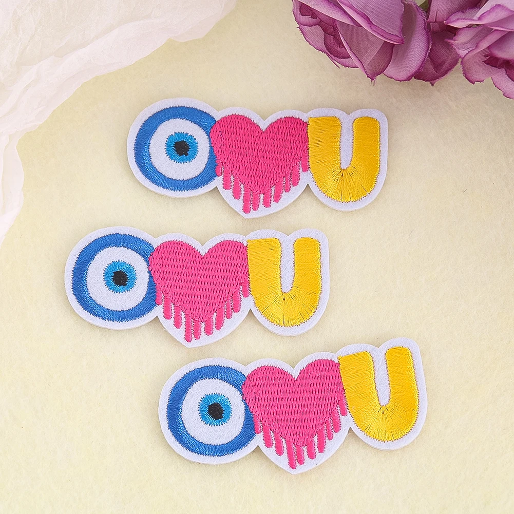 3 Stück Cartoon-Stil Stickerei Stoff Aufkleber Kinder kleidung Loch Reparatur Patch Näh zubehör DIY Bekleidung Zubehör