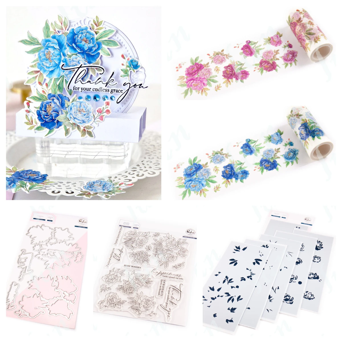 Metal Cutting Die for Scrapbooking Peony Perfection Washi Tape Crafts Stencils Embossed Template Supplies