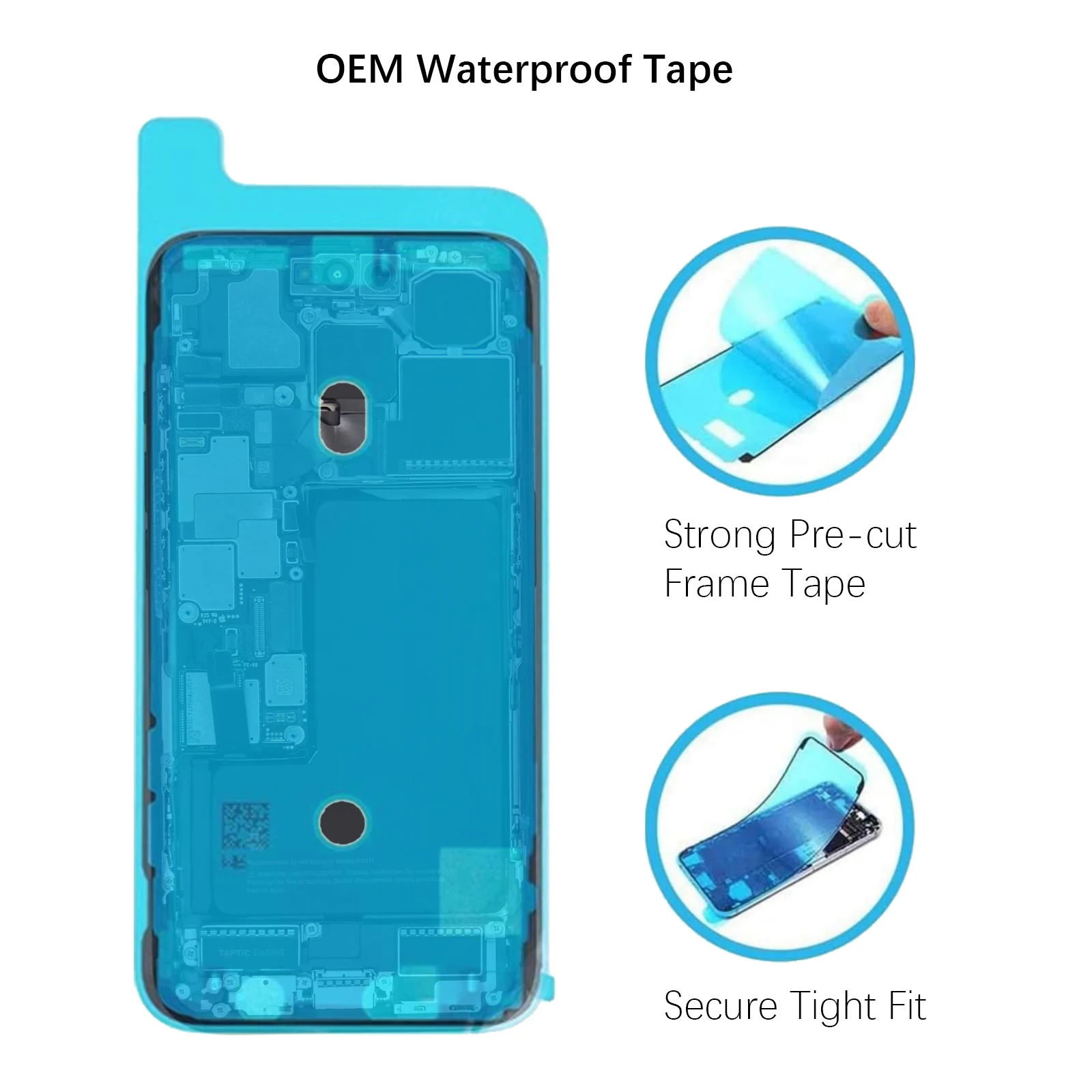 Back Glass Replacement for iPhone 16 Pro 6.1 inch-Rear Cover with Waterproof Frame & Professional Repair Tool Kit - Image 3