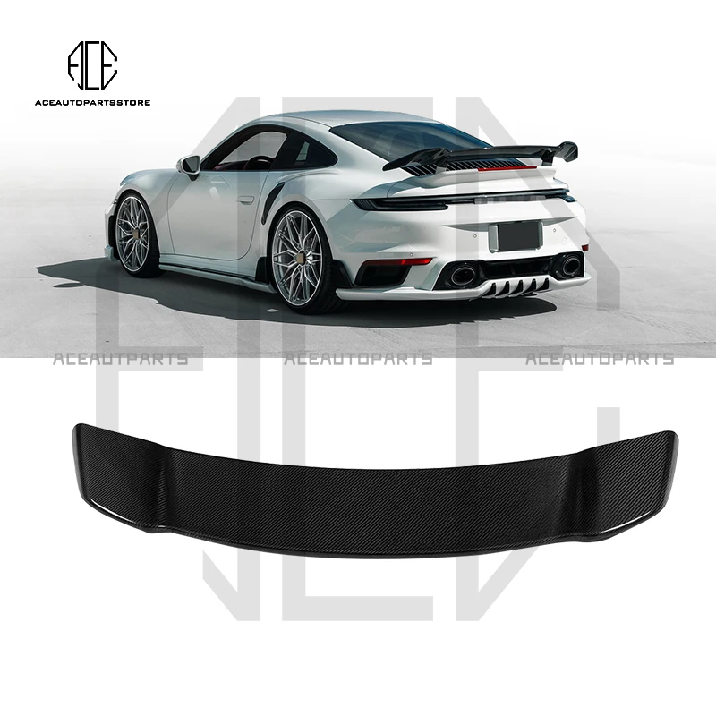 

Tech Style Dry Carbon Fiber Car Rear Spoiler Wing For Porsche 992 Carrera Turbo S 2019-2021