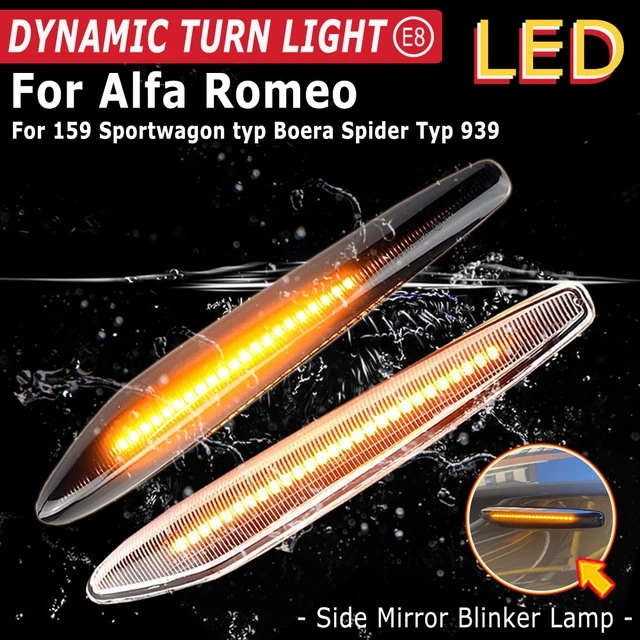 Clignotant dynamique à LED, marqueur latéral, clignotant, lampe  séquentielle, Romeo 159, Sportwagon Boera, Spider 939, adieu - AliExpress