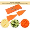 V Blade Mandoline Cutter Vegetable Cutter Stainless Steel Blade Hand Protector Cooking Tool Practical Large Frame for Kitchen 2