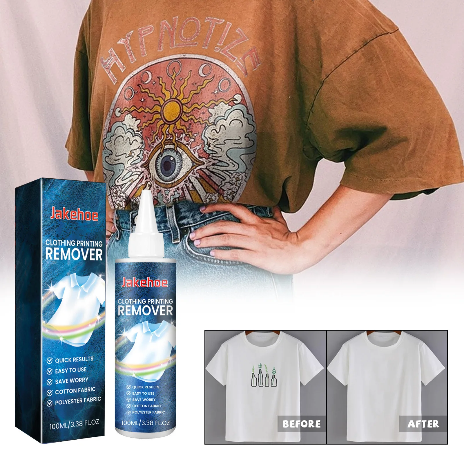 Heat Transfer Vinyl Remover T-shirts Skirt Canvas Bag Rapid Remover Adhesive Powerful Residue 100ML