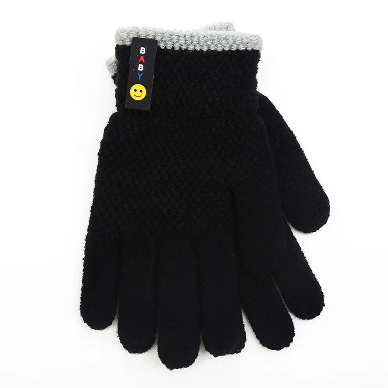 6-10 Years Old New Fashion Kids Thick Knitted Gloves Warm Winter Gloves Children Stretch Mittens Boy Girl Infant Accessories 6
