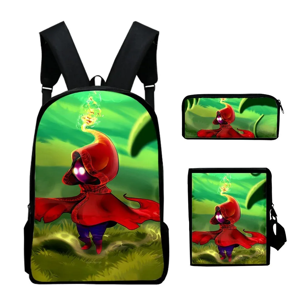 3D printing harajuku school backpack, set of three parts, non-attached, three parts, for laptop, shoulder bag, case