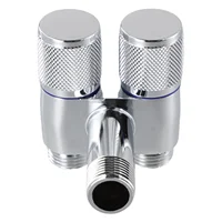 Toilet Bidet Sprayer Triangle Valve 1 In Two Double Control Faucet G1/2 Metal Handle Shower Head Washing Machine 1