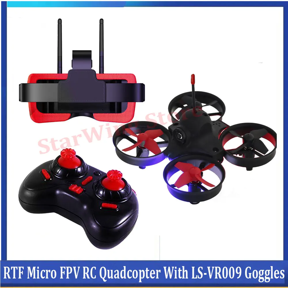 

RTF Micro FPV RC Racing Quadcopter Toys with 5.8G S2 1000TVL 40CH Camera 3Inch VR009 FPV Goggles VR Headset Helicopter Drone