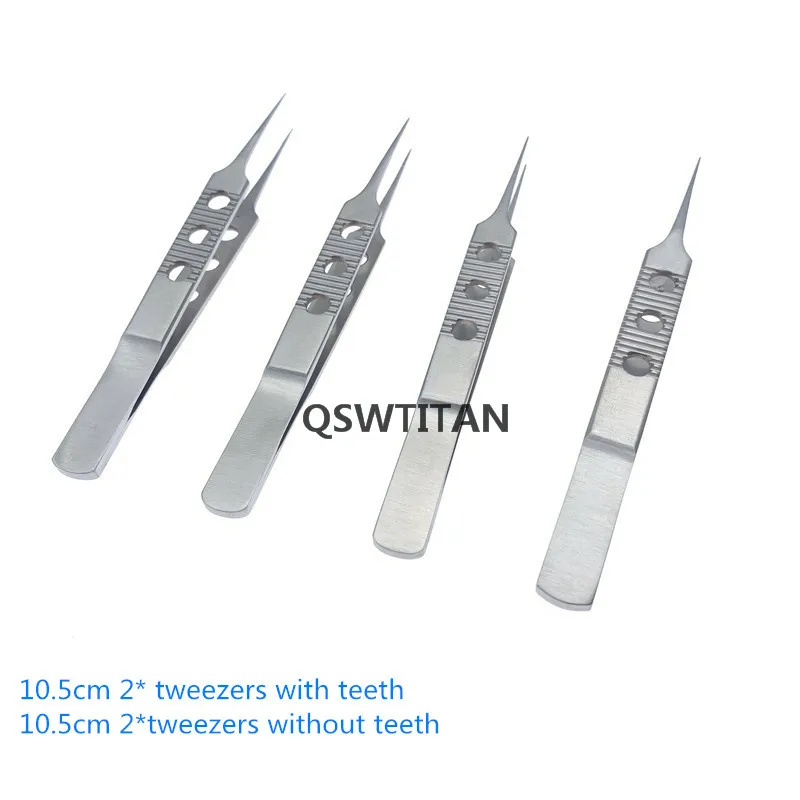 8pcs/set Ophthalmic Tools Scissors Needle Holder Tweezers stainless steel Double eyelid tools ophthalmic tool,surgical instruments,plastic surgery tool,cornea scissors,capsulorhexis forceps