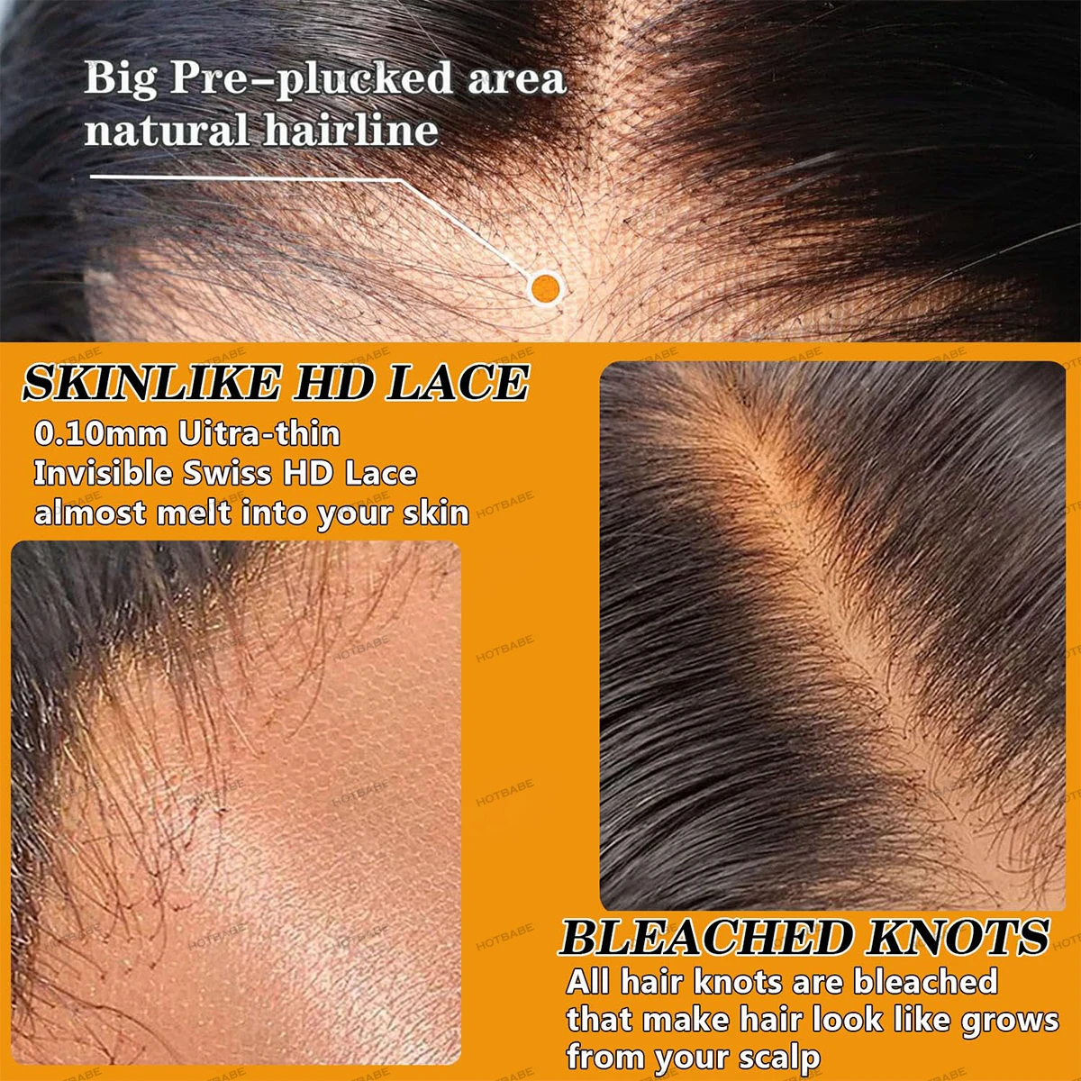 Glueless Wigs Real HD Lace Frontal Wig Human Hair Wig For Woman Melt Skins Silky Straight 4×4/5×5 HD Lace Front Wig 13×4 HD Lace - 5