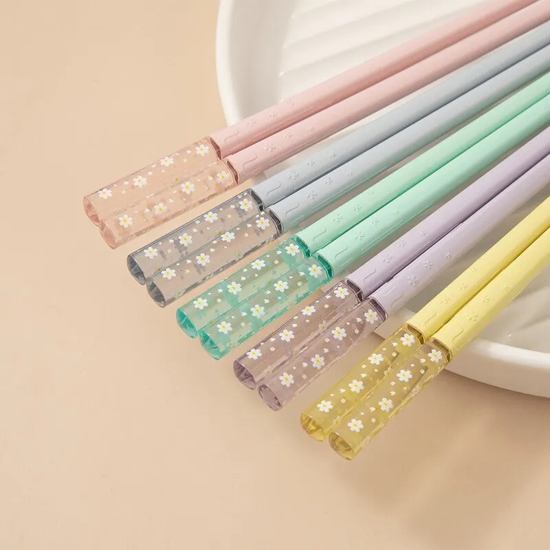 Description Picture 6 of item5 Pairs Cute Chopsticks ,Cherry Blossom Petals Pattern, Beautiful ,Non-slip Sushi Stick Chopsticks, Eco-Friendly Food Chopsticks