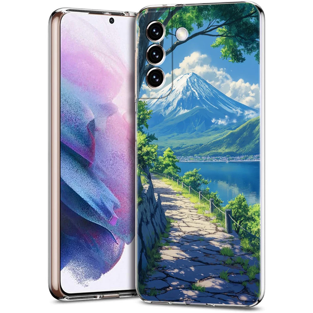 Clear Soft Silicone Landscape Art Phone Case Cover