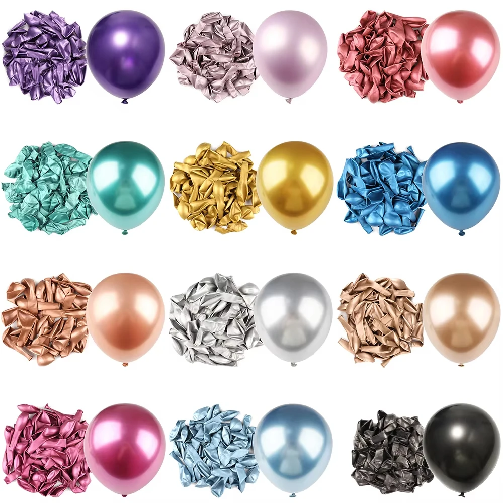 10/20 stücke Chrom Metallic Latex Ballons Gold Silber Metall Ballons Geburtstag Party Aufblasen Globos Hochzeit Decor Liefert