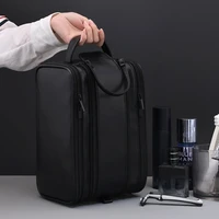 Trousse de toilette multi-poches en PU pour femmes et hommes, sacs de maquillage essentiels de voyage, sac suspendu étanche, sac organisateur de lavage de cosmétiques 6