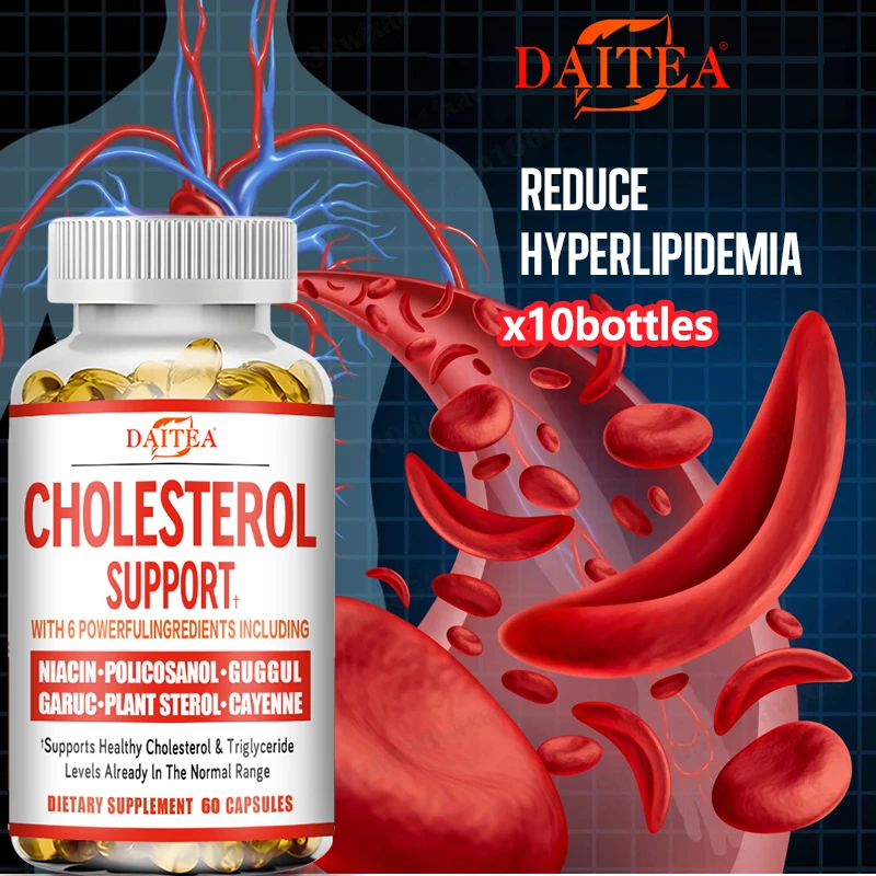 Daitea Healthy Cholesterol Supplement To Lower High Cholesterol, Support Fat Burning