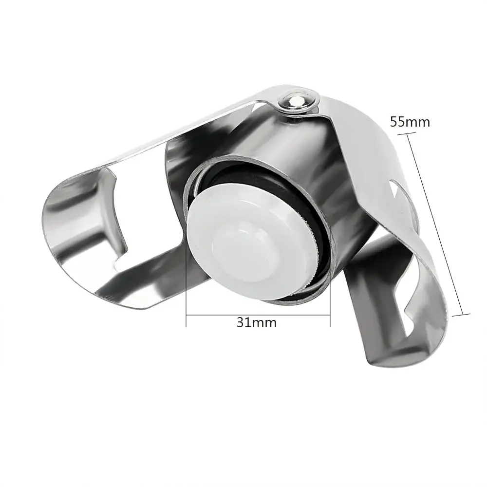 Wine Bottle Stopper Wine Beer Bottle Cork Plug Stainless Steel Champagne Sparkling stopper Bar Tools 1PC Sealing Bottle Cap