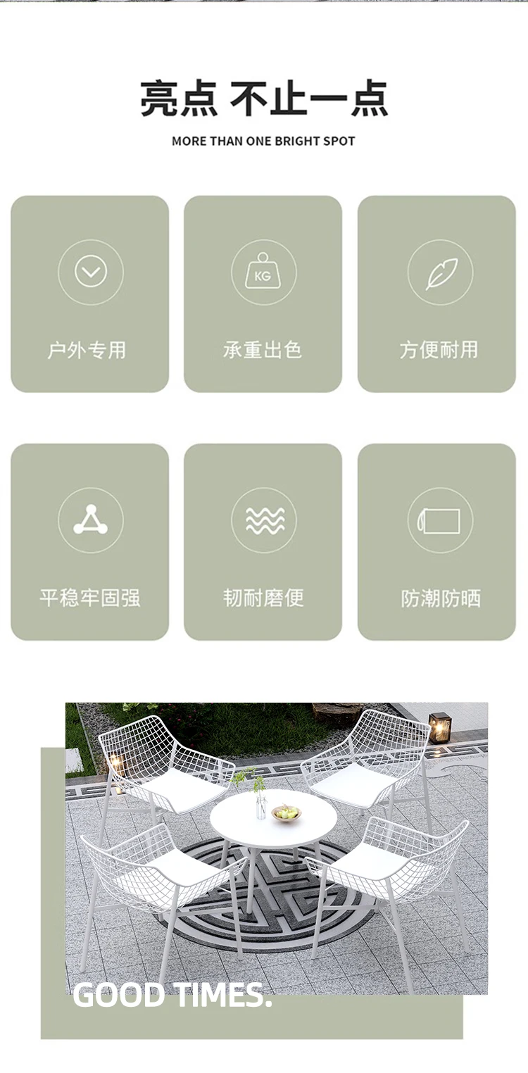 Retro Black Garden Furniture Sets Lounge Nordic Moving Patio Garden Furniture Sets Outside Metal Meble Ogrodowe Yard Decorations