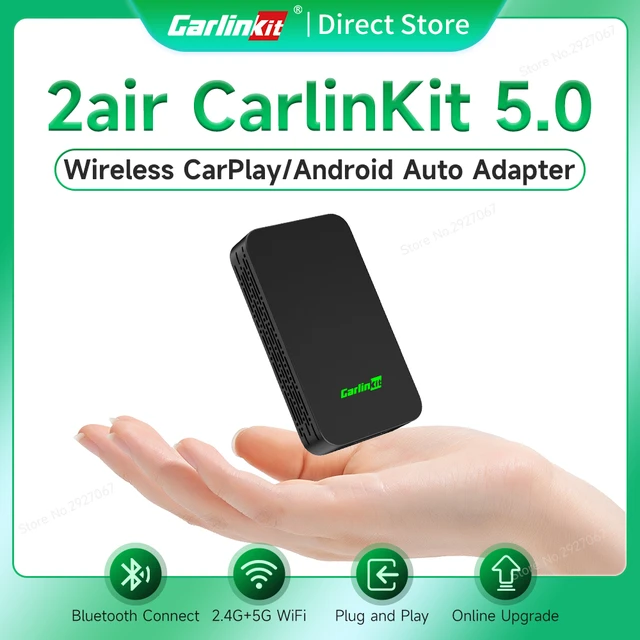CarlinKit 5.0 Adaptateur sans Fil CarPlay/Android Auto