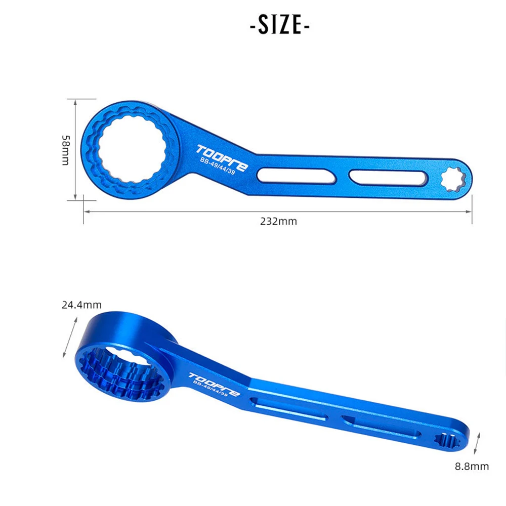 TOOPRE MTB Rennrad 6-in-1 Tretlagerschlüssel BB Aluminiumlegierung Entfernungs- und Montagewerkzeug für Tretlager mit Außendurchmesser 39 41 44 46 49mm – Detail 13