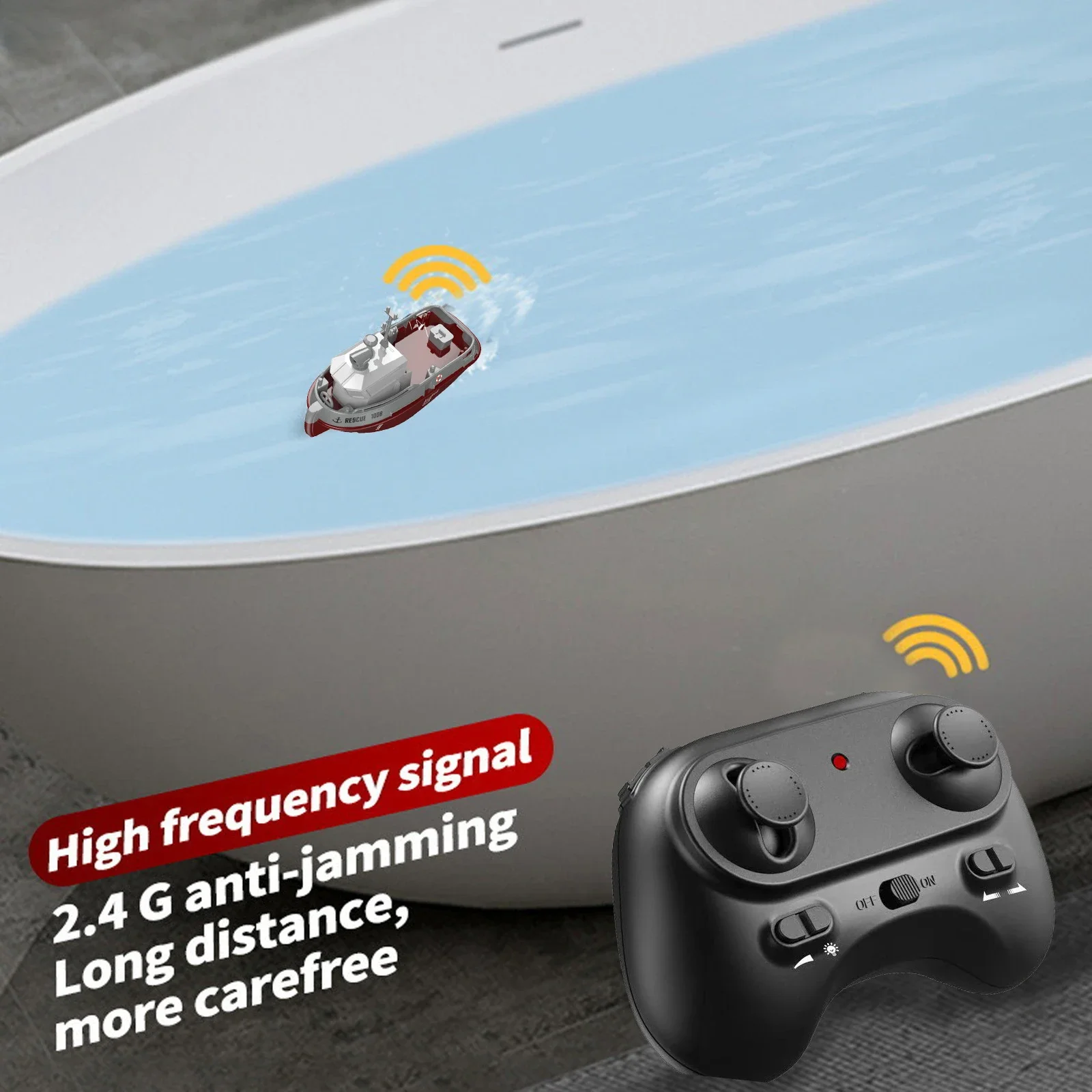 Powerful Dual Motors Wireless Electric Remote Control Tugboat Model Toys for Kids Gift 5