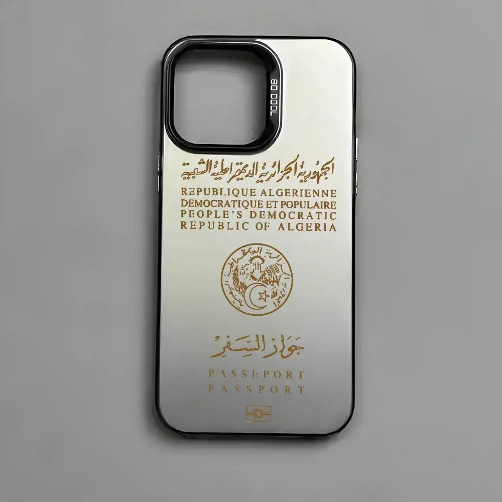 Algeria Passport Logo Multicolor Matte Metallic Aurora Phone Case