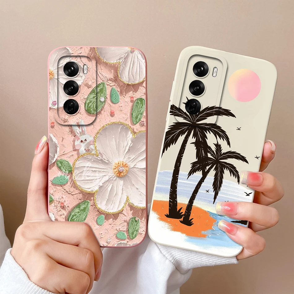 Tulips Cute Cat Soft Silicone Phone Case with Camera Protector