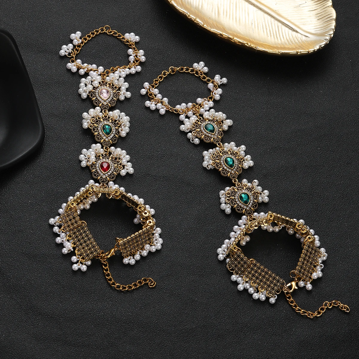 Punk Anello Bracciale Mano Catena Argento Strass Scorpione Dito Anello Catena Bracciale Nappa Catena Cz Scorpione Anello Bracciale Vintage Schiavo Mano Catena Bracciale Gioielli Per Le Donne Ragazze