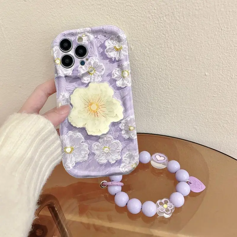 Floral Wave Beads Phone Case Cover