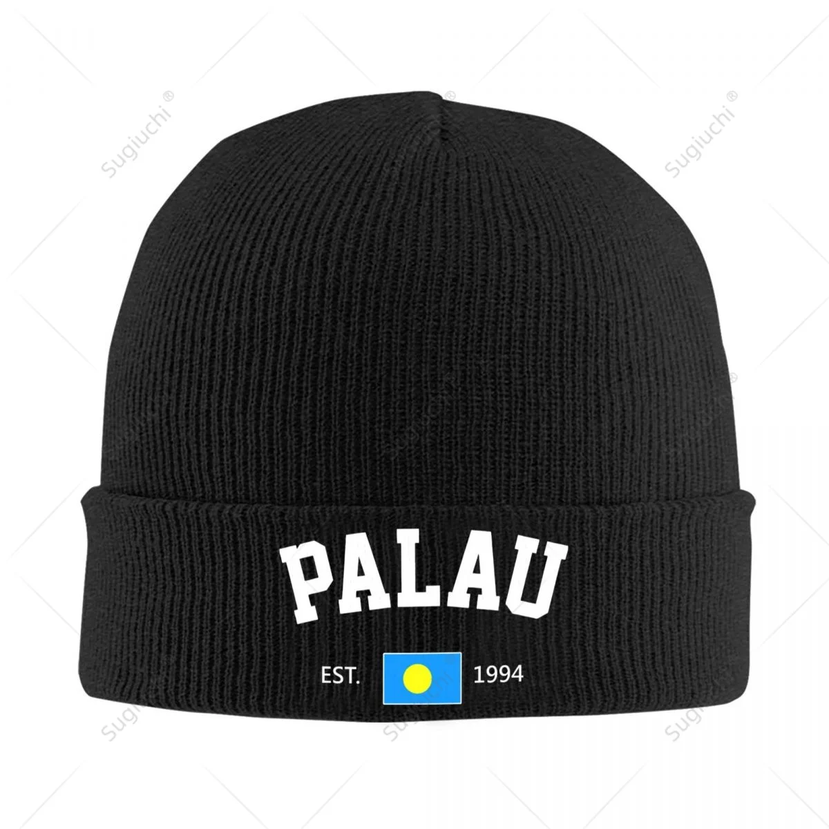 

Knitted Hat Unisex Palau EST.1994 Independence Day For Men Women Boys Winter Autumn Beanie Cap Warm Bonnet