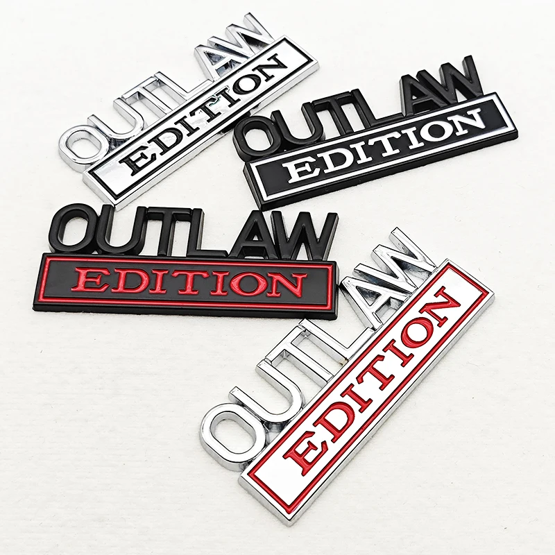 아웃로우 에디션 메탈 엠블럼 스티커 배지 펜더 재미있는 데칼 자동차 트럭 교체용 도어 장식 (범용 자동차 오토바이용)