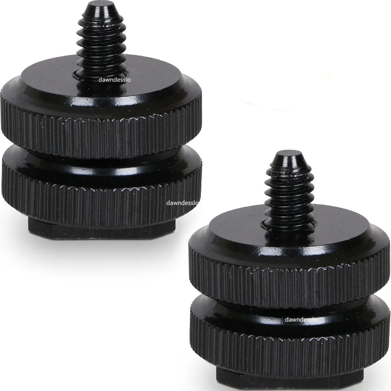 1/4 Hot Shoe Mount Phone Holder Dual Nut Cold Shoe Adapter Bracket For