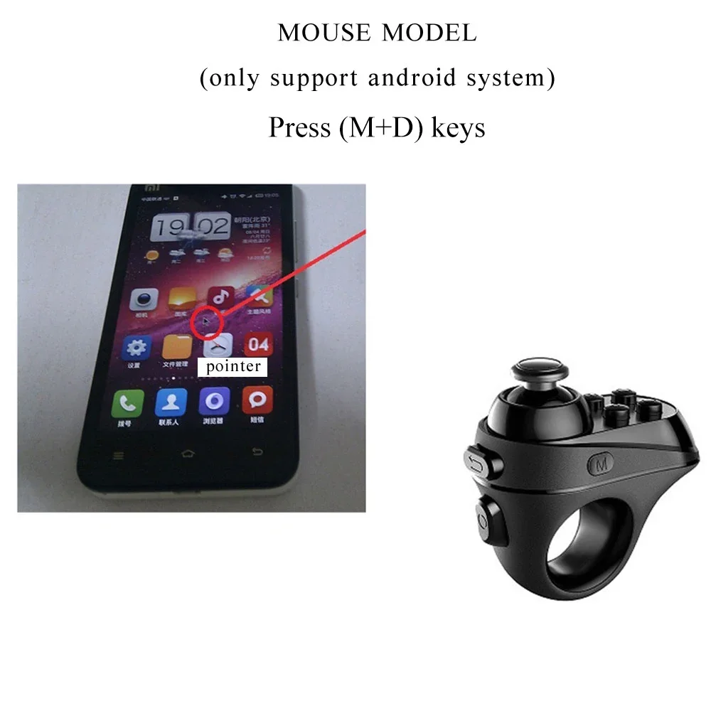 Bluetooth-compatible Gaming Finger Mouse Handle Adapter Mouse Gaming Mice Mause Gamer Support Android IOS System VR Headset gaming mouse
