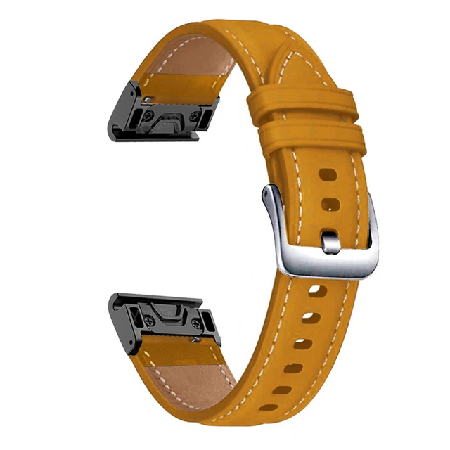 Garmin Fenix 6x Pro Leather Bracelets  Garmin Fenix 7x Leather Strap 26mm  - 22 26mm - Aliexpress