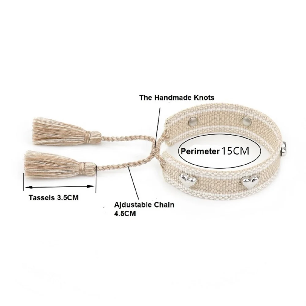 2025 Woven Friendship Bracelets Adjustable Rope Bangle For