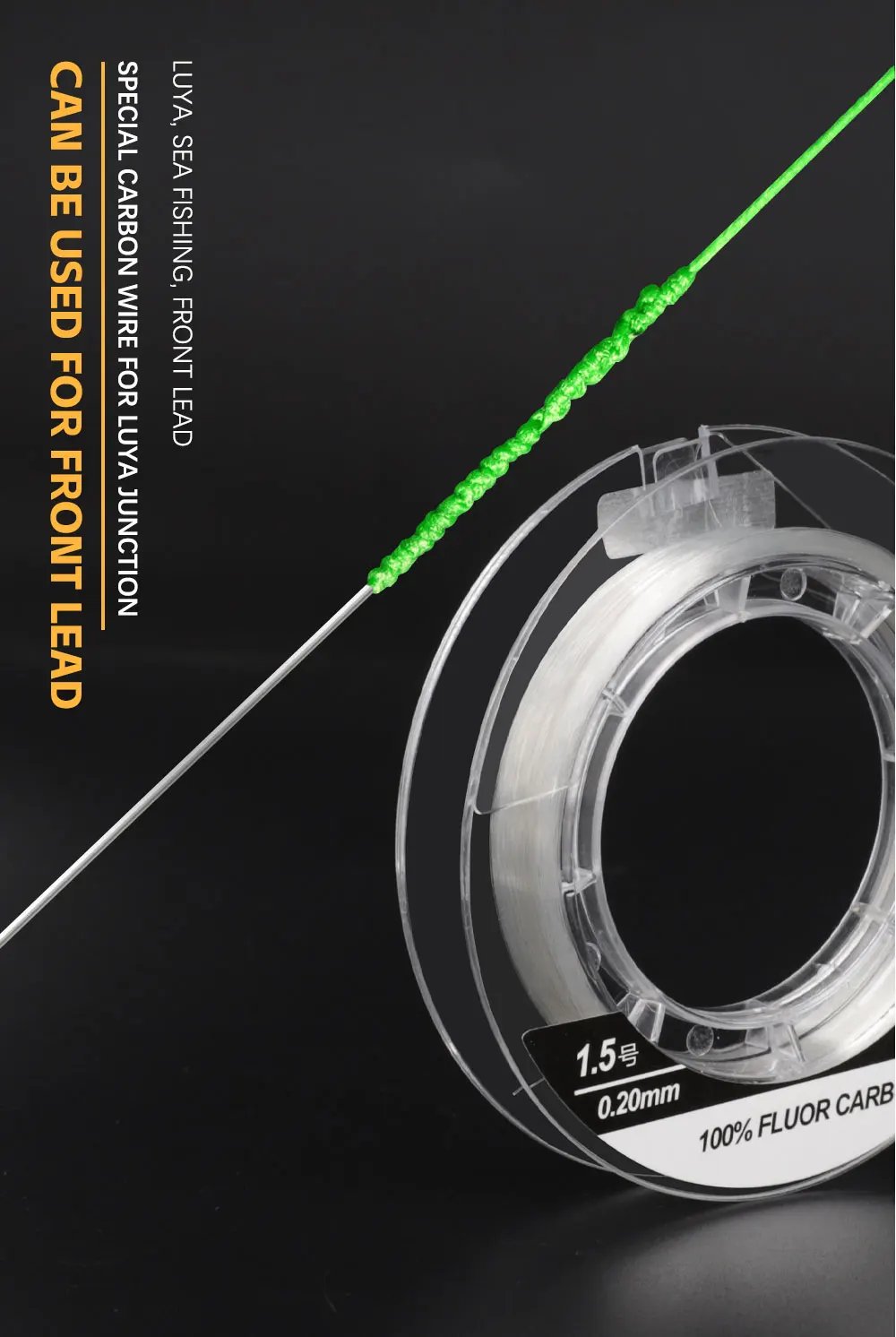 FTK 50M 100% Carbon Faser Linie Japan 0,14 MM-0,60 MM Schnell Sinkende Fluorkohlenstoff Angelschnur Köder Führer 5,5 LB-62,7 LB – Detail 8